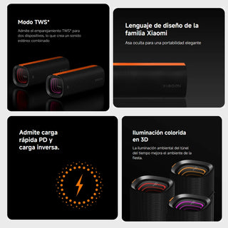 Parlante Bluetooth Xiaomi Sound Party, Impermeable IP67 con Sonido Potente 50W y Diseño Elegante