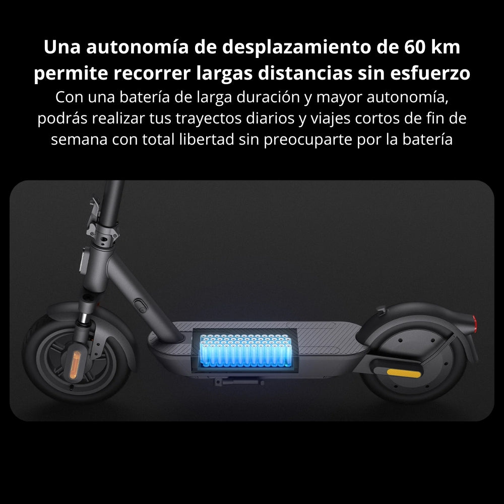 Patineta Eléctrica Xiaomi Scooter 5 Plus + Silla Llantas 12” Max 900W Alcance 60km Suspensión E-ABS IPX5