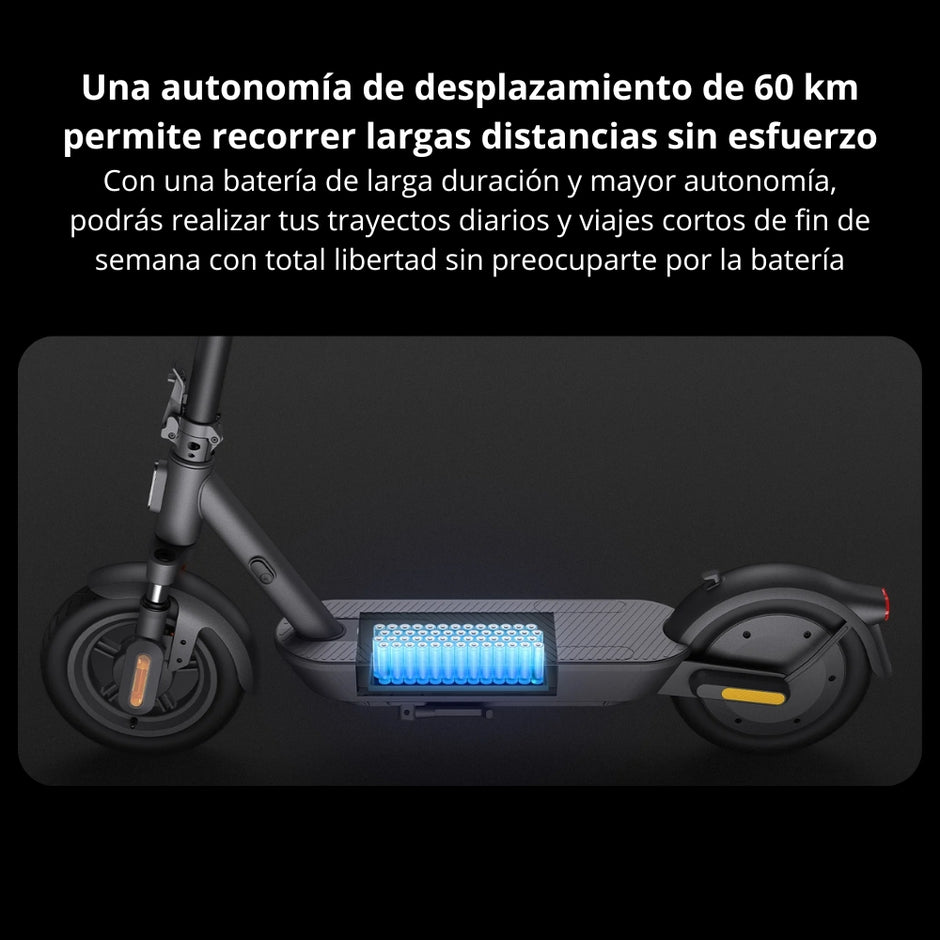 Patineta Eléctrica Xiaomi Scooter 5 Plus + Silla Llantas 12” Max 900W Alcance 60km Suspensión E-ABS IPX5