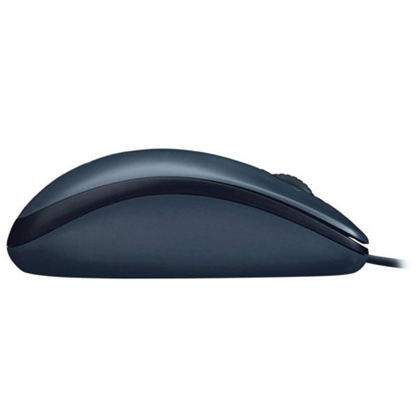Mouse Óptico Logitech M90 con Cable USB Cómodo Diseño Ambidiestro - Negro