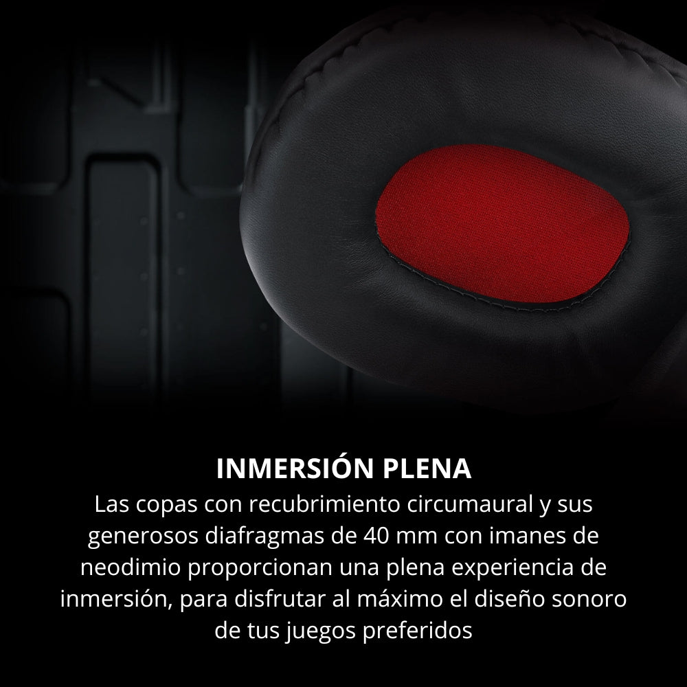 Audífonos Diadema Gamer Redragon H120 Ares RGB Micrófono Abatible Control de Volumen Conector 3.5mm USB