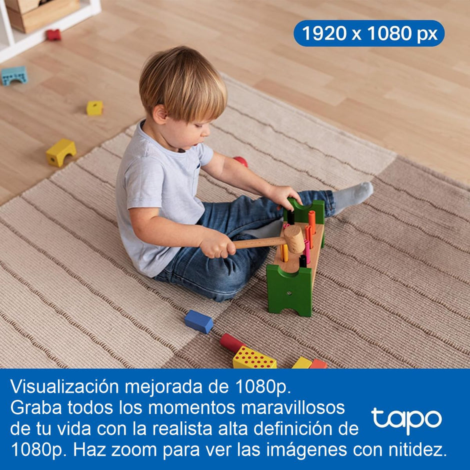 Cámara IP WiFi TP-Link Tapo C201 Robótica 360° Full HD 1080p Audio Bidireccional Visión Nocturna