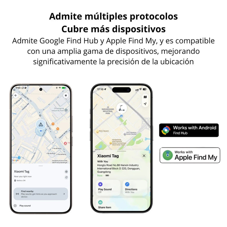 Localizador Smart Xiaomi Tag (4-Pack) Bluetooth Batería +1 Año IP67 Alarma App Redes Apple/Google AirTag