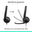 Audífonos Diadema USB-C Logitech H390 Micrófono Supresión de Ruido Audio Digital Control Mute - Negro