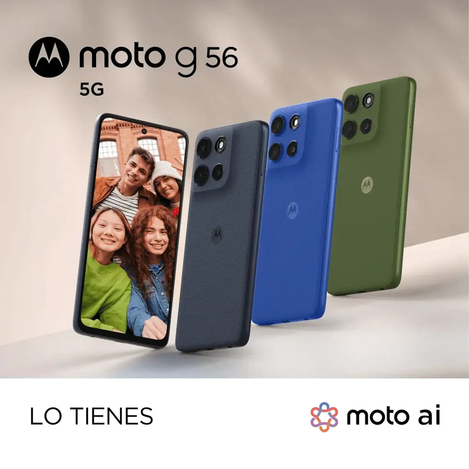 Celular Motorola G56 5G SIM+eSIM IPS 6.7” 120Hz 256GB/24GB(8+16) 50MP Sony IP68/IP69 5200mAh/30W - Azul Deslumbrante