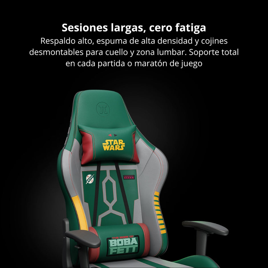 Silla Gamer Profesional Primus Thronos 103T Boba Fett Edición Especial Star Wars Ergonómica Reclinable 2D