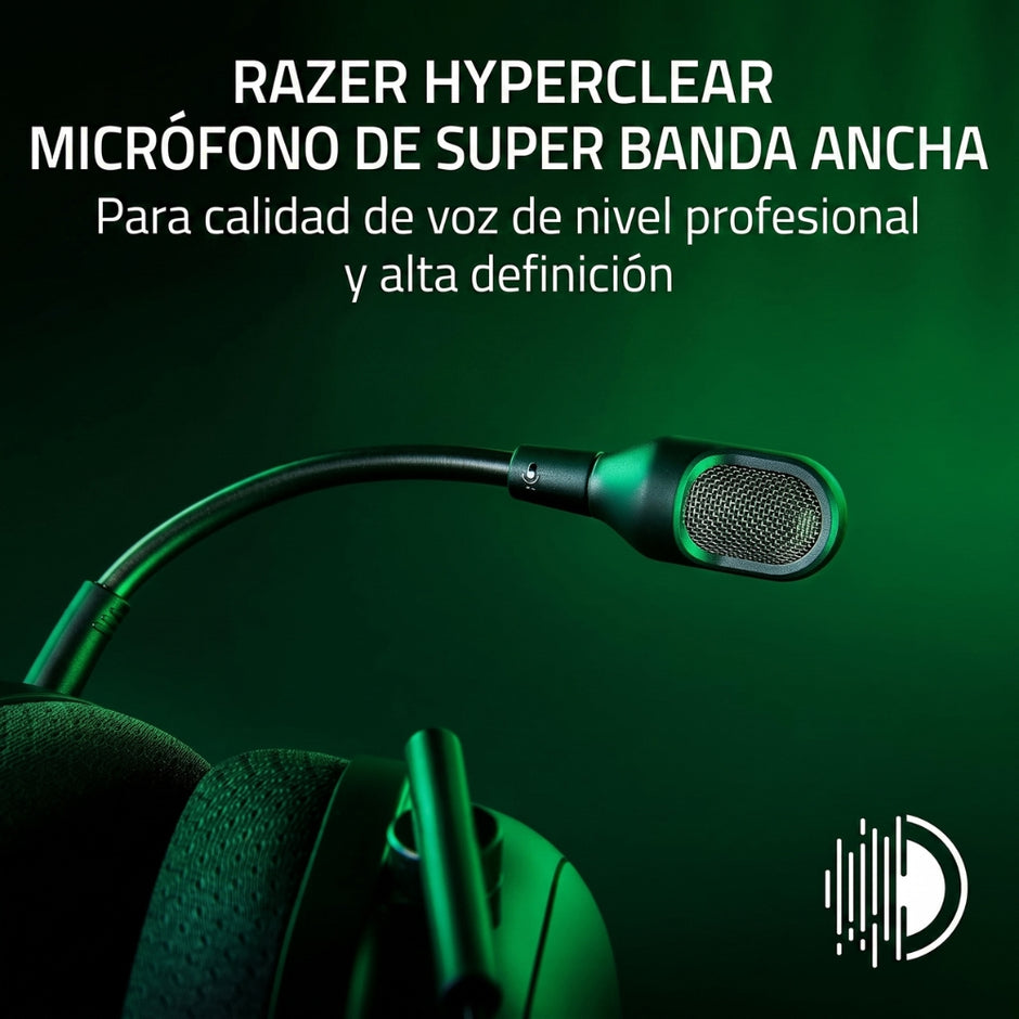 Audifonos Gamer Razer Blackshark V2 Pro inalámbricos HyperSpeed Wireless de 2,4 GHz y Bluetooth 5.2. Edicion Xbox - Negro