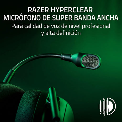 Audifonos Gamer Razer Blackshark V2 Pro inalámbricos HyperSpeed Wireless de 2,4 GHz y Bluetooth 5.2. Edicion Xbox - Negro
