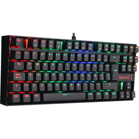 Teclado Mecánico Redragon K552rgb Kumara Negro, Switch Rojo