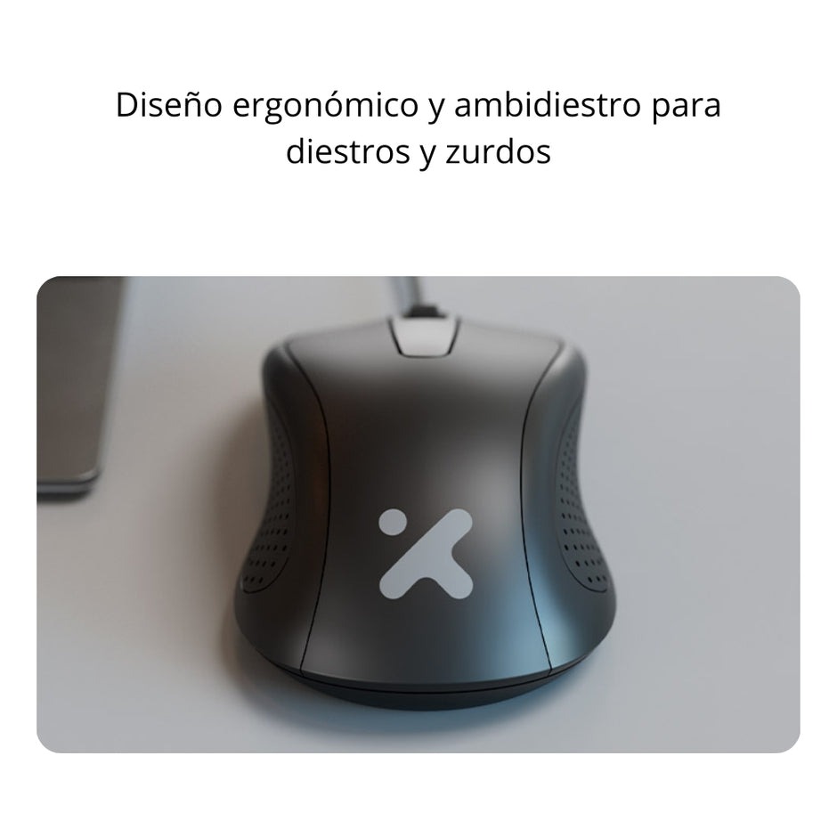 Mouse Alambrico Xtech Xtm-206 Optico 3 Botones Usb