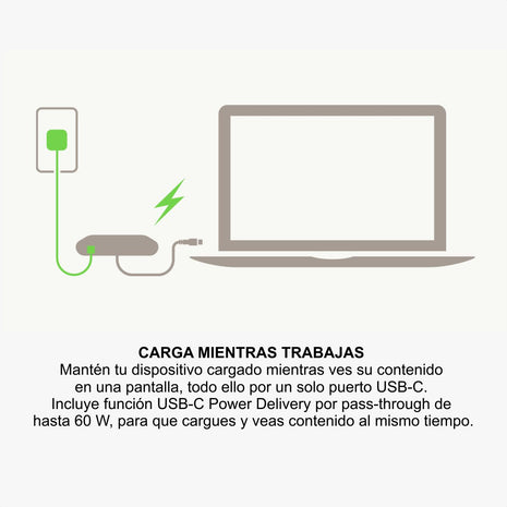 Adaptador Belkin AVC001btBK USB‑C a VGA con Carga Power Delivery 60W Full HD 1080p