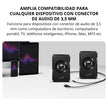Parlantes USB Genius SP-U125 Sonido Estéreo 3W y Control de Volumen con Entrada 3.5mm - Negro/Azul