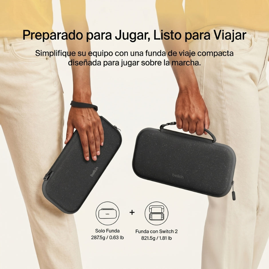 Estuche para Nintendo Switch 2 Belkin ENA002FQCH Compartimento Porta Tarjetas de 12 Juegos y Airtag