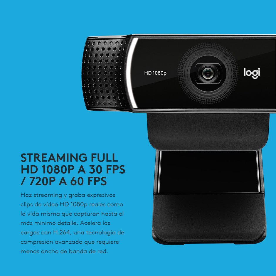 Cámara Web Logitech C922 Pro Stream Webcam 1080p Con Trípode
