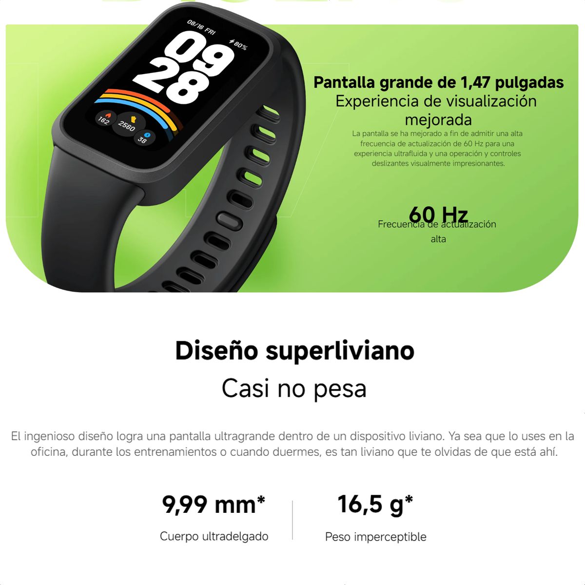 Xiaomi Smart Band 9 Active Smartwatch Pulsera Inteligente, Lavanda