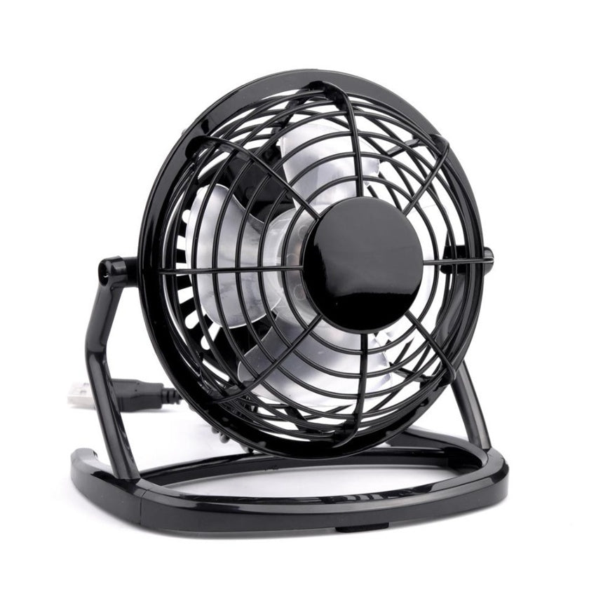 Ventilador Usb Portátil, Ajustable Ligero Silencioso, Negro