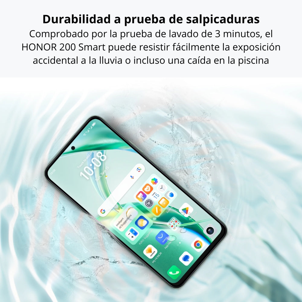 Celular Honor 200 Smart 5G Dual SIM Pantalla 6.8” 120Hz 256GB/16GB(8+8) 50MP SGS IP64 5200mAh/35W - Verde
