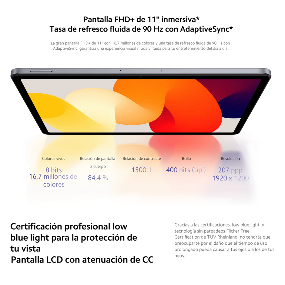 Xiaomi Redmi Pad Se, Tablet 11'' Fhd+, 128gb/4gb, 8mpx, Gris