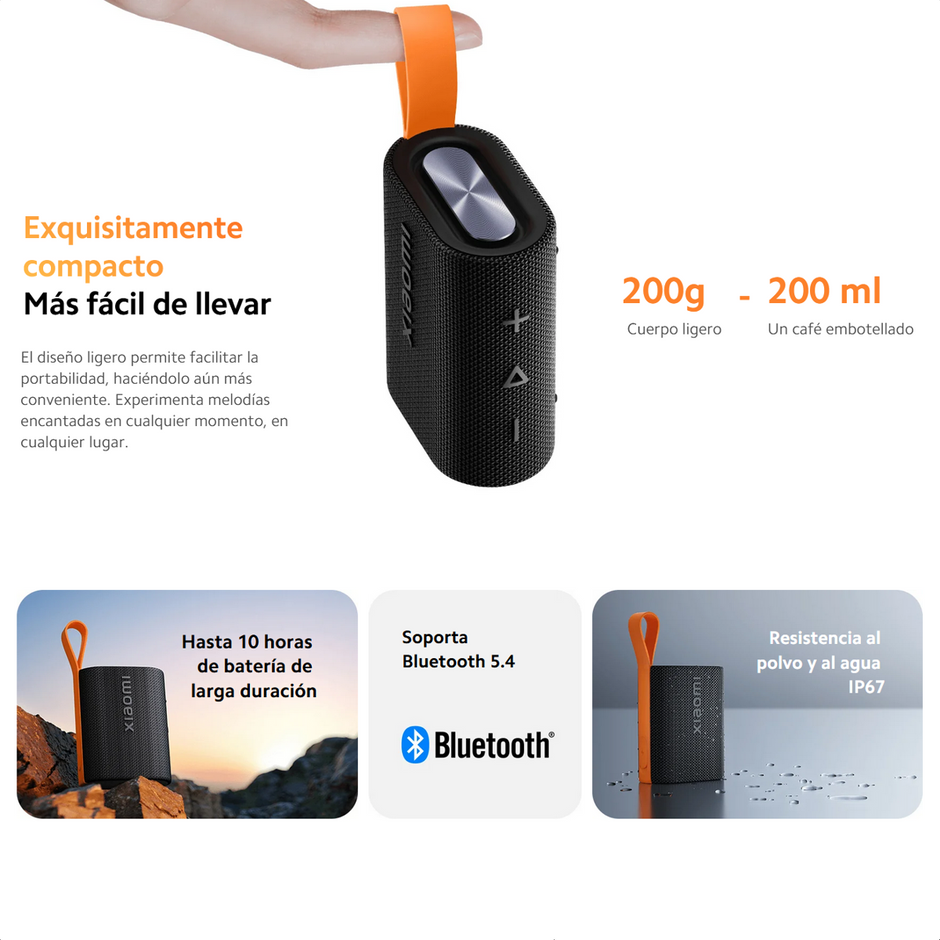 Xiaomi Sound Pocket, Parlante Inalámbrico Portátil IP67 TWS - Rosa