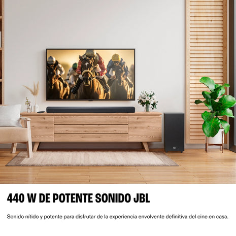 Barra Sonido JBL Cinema SB580 3.1 Canales 440W Dolby Atmos Subwoofer Inalámbrico HDMI eARC Bluetooth 5.3