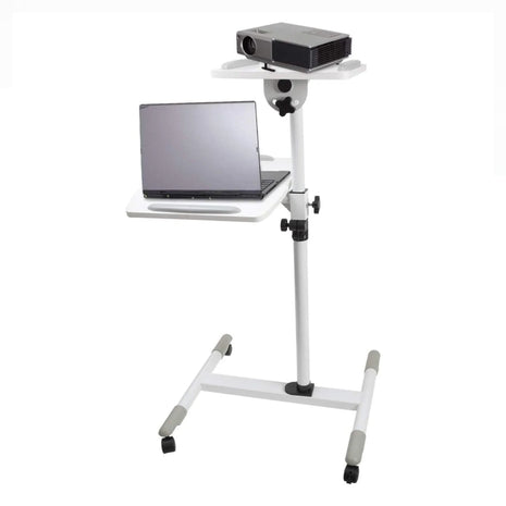 Soporte Móvil con Ruedas para Proyector y Laptop Portátil TechGo SPPR-02 de Altura Ajustable Universal