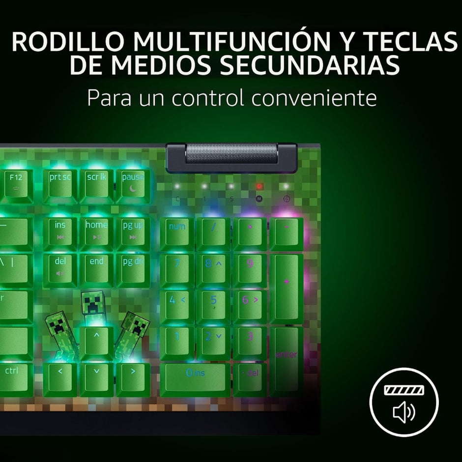 Teclado Gamer Mecanico Razer Blackwidow V4 X Edicion Minecraft