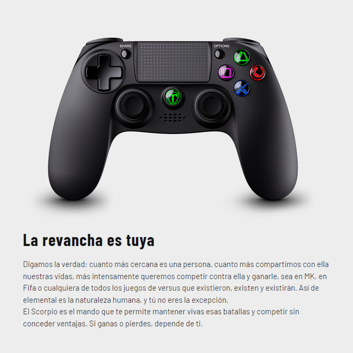 Control Gamepad Bluetooth T-Dagger Scorpio T-TGP802 para PS4 PS3 PC