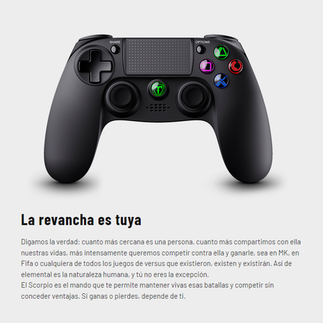 Control Gamepad Bluetooth T-Dagger Scorpio T-TGP802 para PS4 PS3 PC