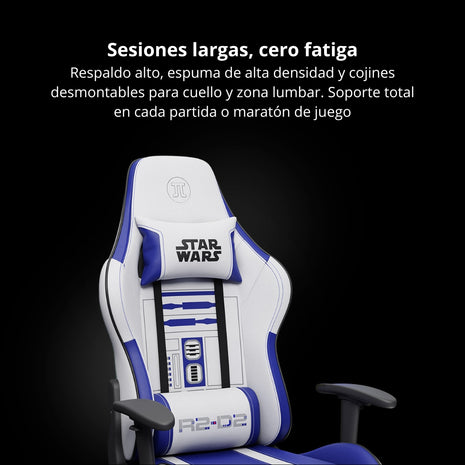 Silla Gamer Profesional Primus Thronos 103T R2-D2 Edición Especial Star Wars Ergonómica Reclinable 2D