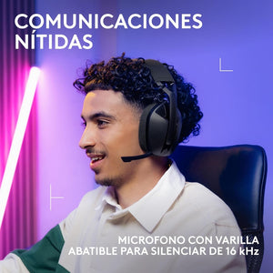 Audífonos Diadema Gamer Inalámbrica Logitech G321 LIGHTSPEED Bluetooth Flip-to-Mute PC/PS5/Switch - Negro