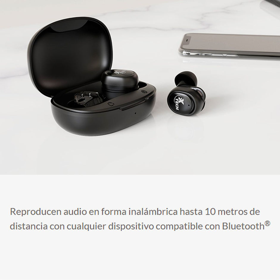 Audífonos Inalámbricos Xtech XOUND XTH-701 TWS Bluetooth 5.1 con Micrófono y Estuche de Carga