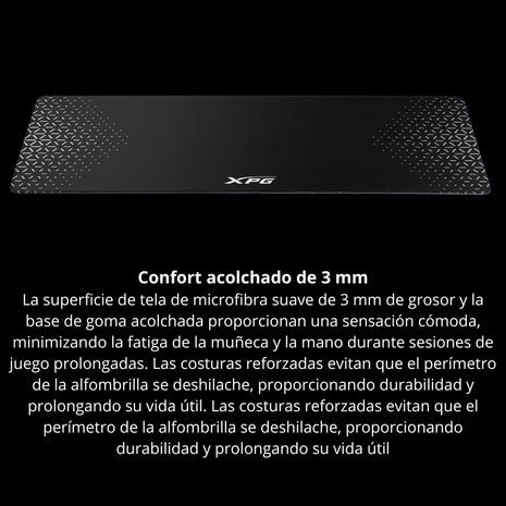 Pad Mouse Gamer XPG Frontline XL Il, Extra Largo 900x400mm con Precisión Pro y Base Antideslizante