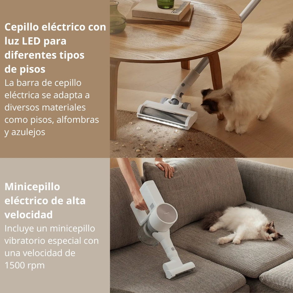 Aspiradora Vertical Inalámbrica Xiaomi Vacuum Cleaner G20 Succión 150AW Filtro 5 Etapas Batería Eco 60min