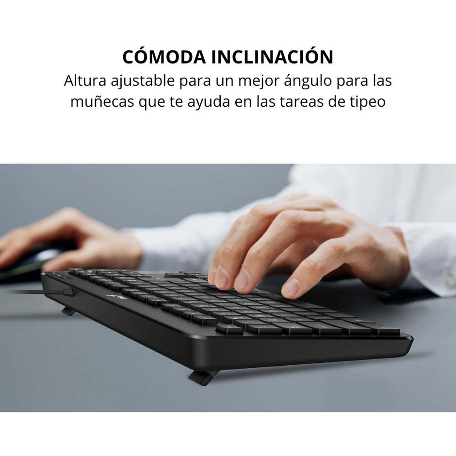 Teclado Compacto 12 teclas Multimedia Genius LuxeMate 110 AI Copilot - Negro