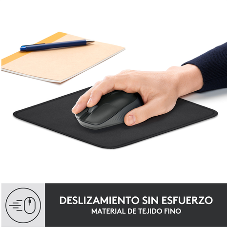 Mouse Inalámbrico Logitech M170 + Pad Studio Series, Negro