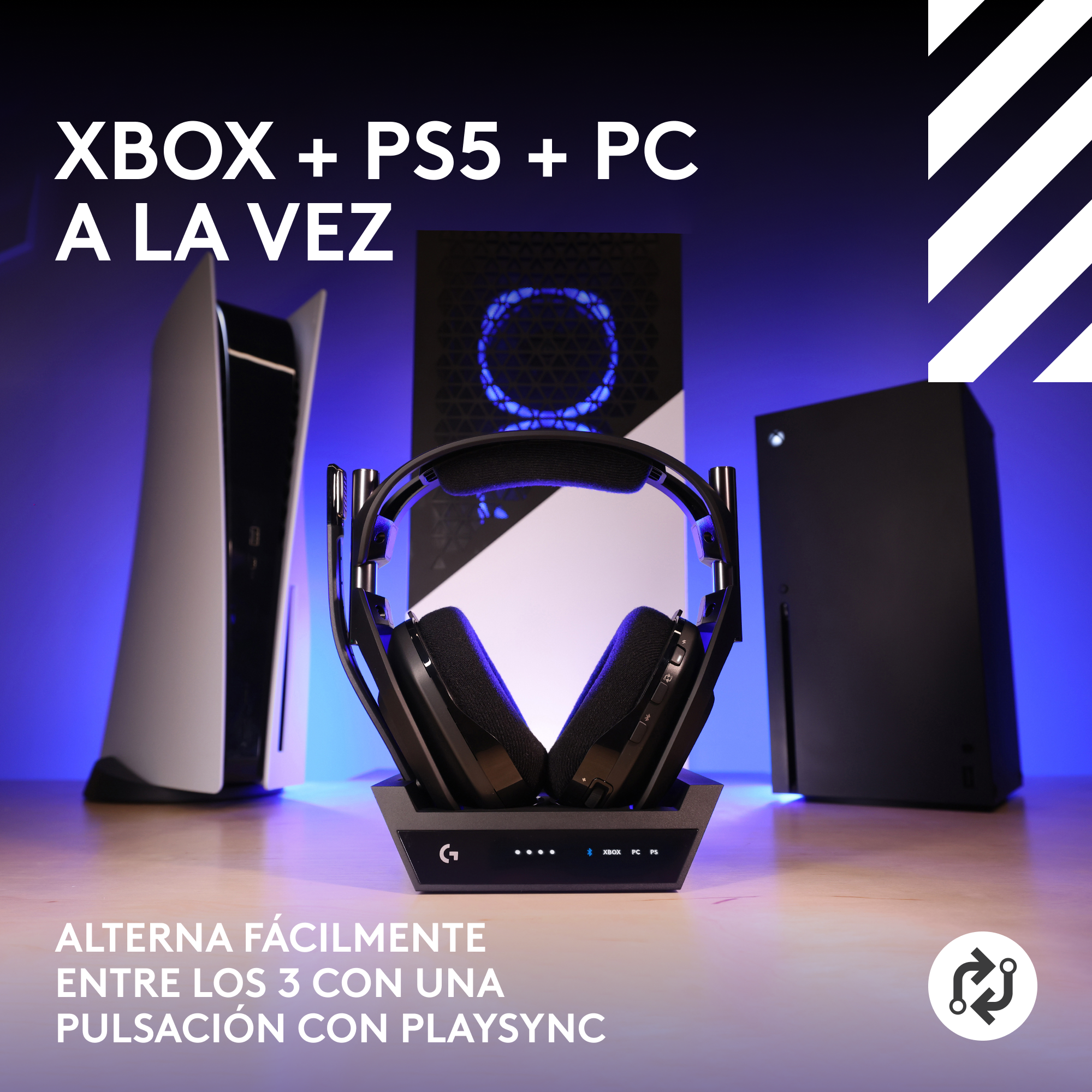 Logitech G A50 X Audífonos Gamer Inalámbricos con Estación Base HDMI para Xbox PS5 y PC
