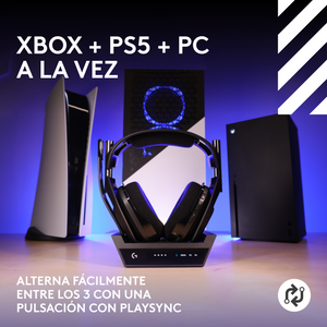 Logitech G A50 X Audífonos Gamer Inalámbricos con Estación Base HDMI para Xbox PS5 y PC