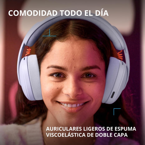 Audífonos Diadema Gamer Inalámbrica Logitech G325 LIGHTSPEED Bluetooth PC/PS5/Switch/Xbox - Lila