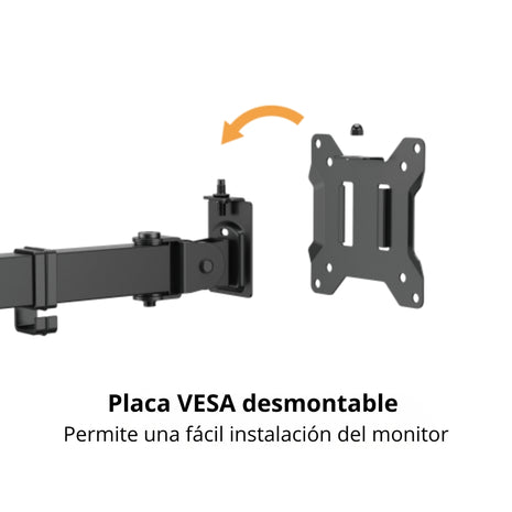 Soporte Monitor Triple Techgo SPM-1135 Escritorio 17-32" Brazo Articulado Acero VESA Ajustable Ergonomico