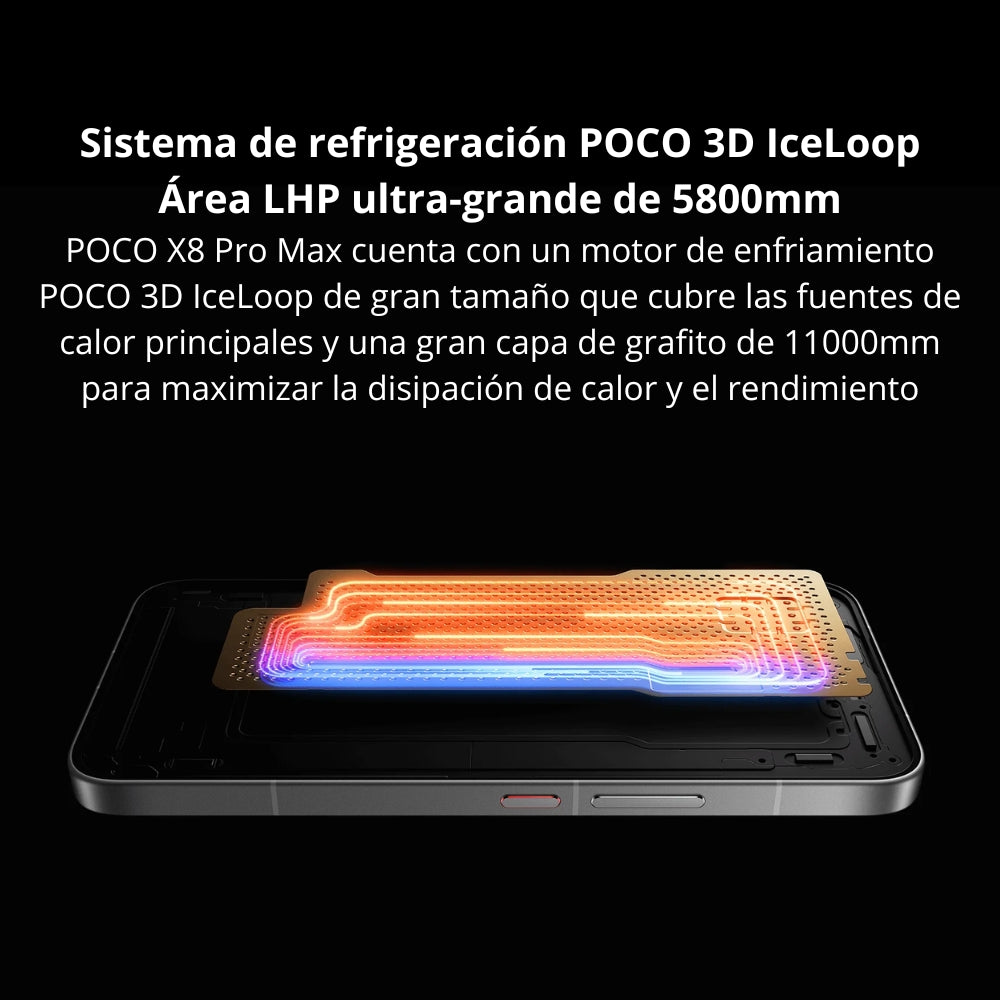 Celular Xiaomi POCO X8 Pro Max 5G Dual SIM AMOLED 6.83” 512GB/12GB 50MP OIS 8500mAh/100W IP68 - Negro