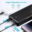 Power Bank Anker 326 20000mAh 15W con Pantalla Digital, USB-A y USB-C, Carga Rápida y Protección Inteligente