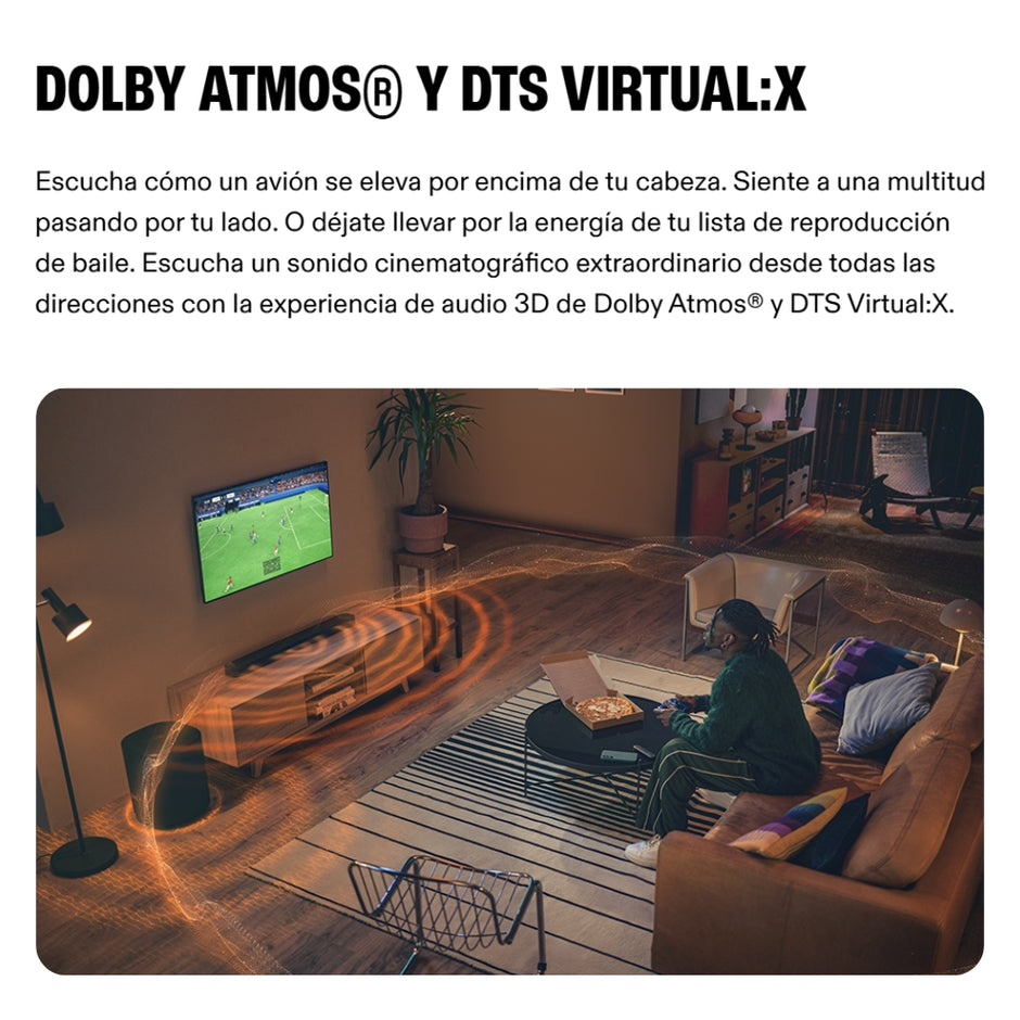Barra de Sonido JBL BAR 500MK2 con 5.1 Canales 750W Dolby Atmos Subwoofer 10” Inalámbrico Wi-Fi MultiBeam
