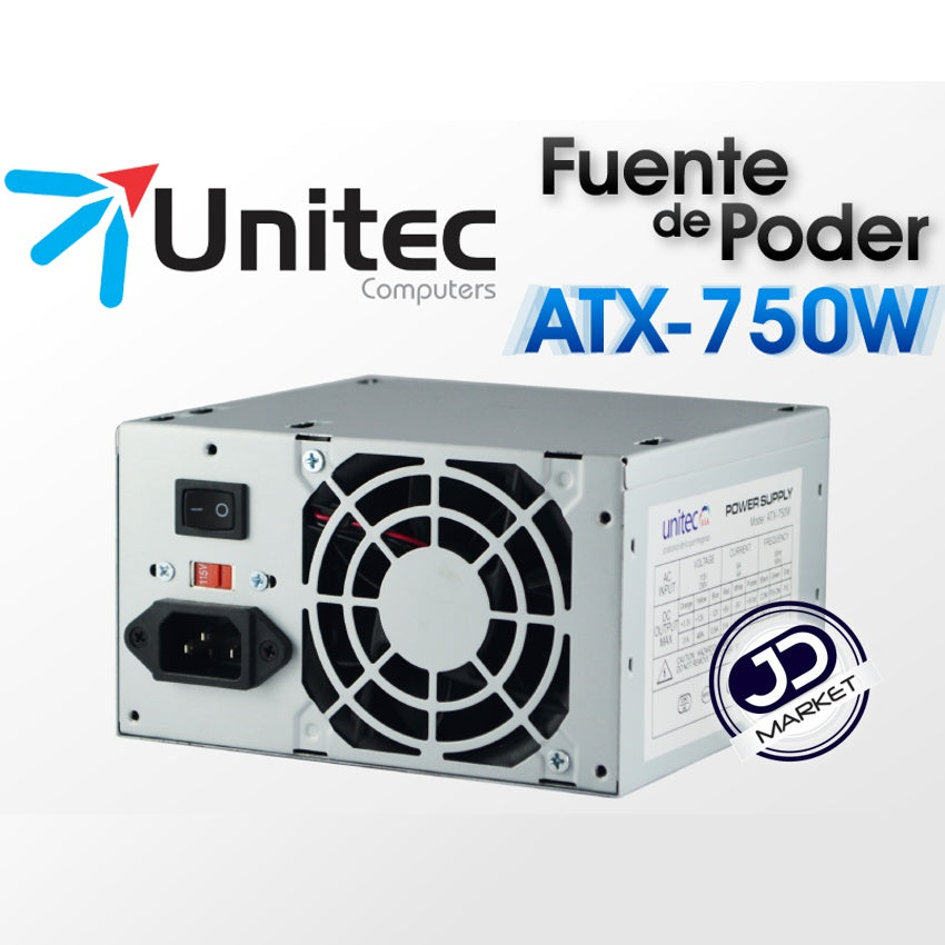 Fuente De Poder Atx-750 Watts 20-24 Pines Para Computador