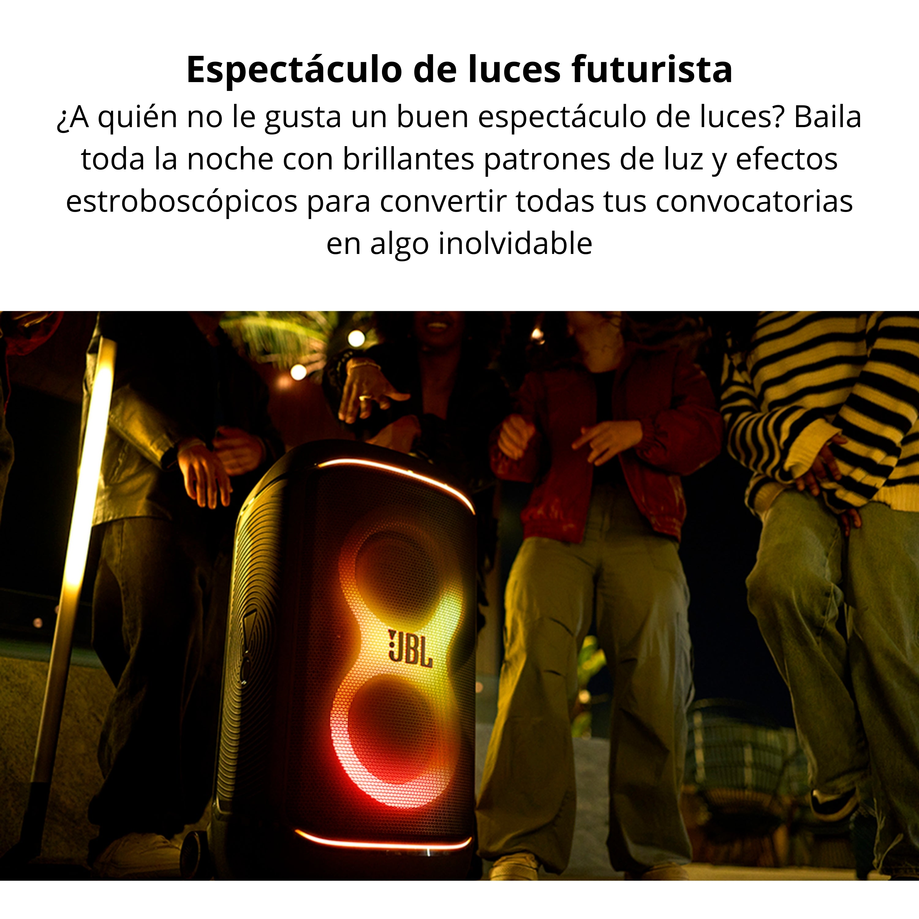 Parlante Cabina Bluetooth JBL PartyBox 520 400W RMS IPX4 Batería 18h Auracast AI Sound Boost Luces LED