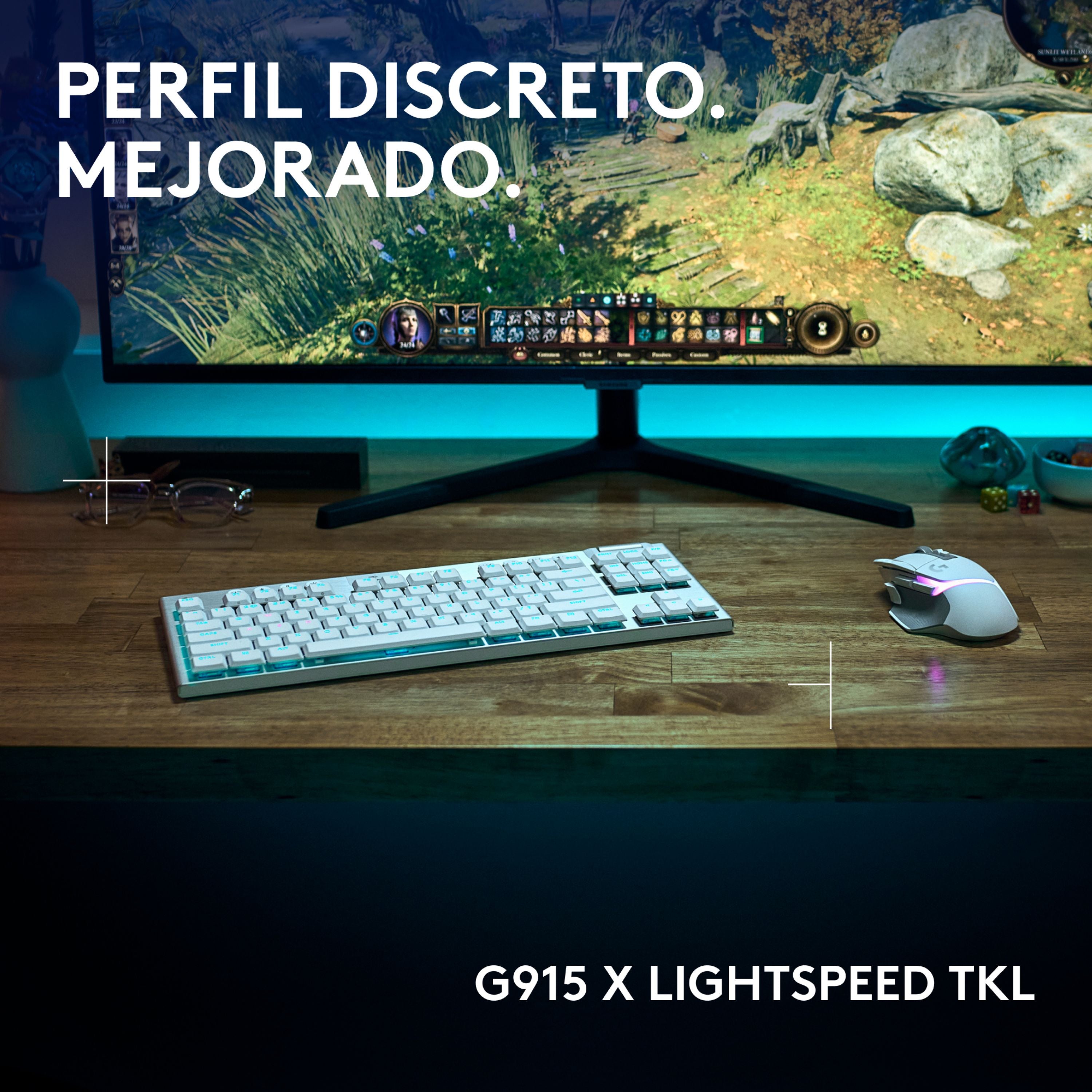 Teclado Gamer Logitech G915 X Lightspeed Tkl / Mecánico Slim - Blanco