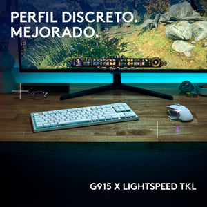Teclado Gamer Logitech G915 X Lightspeed Tkl / Mecánico Slim - Blanco