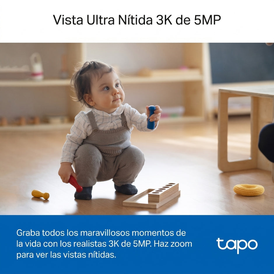 Cámara Seguridad Wi-Fi TP-Link Tapo C230 3K 5MP Robótica 360° Detección IA Visión Nocturna Mejorada