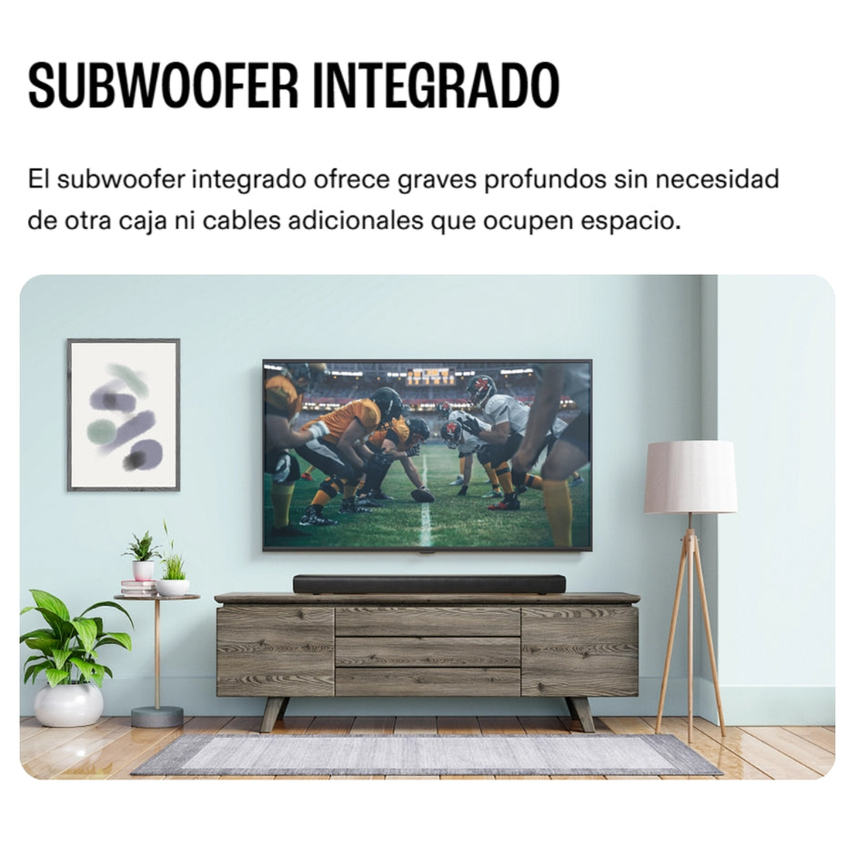 Barra de Sonido JBL Cinema SB510 Subwoofer Integrado 3.1 Canales 200W Dolby Audio HDMI + Soportes Pared