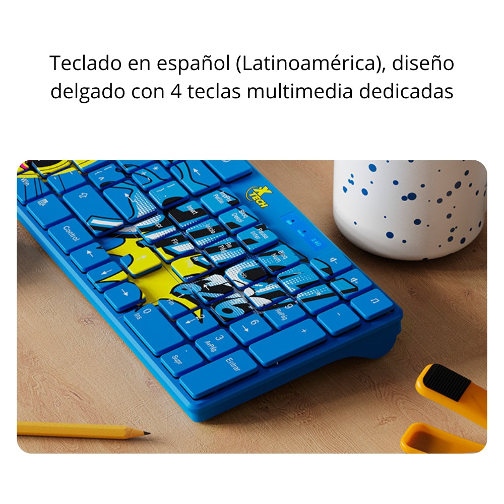 Combo Inalambrico Teclado y Mouse Xtech XTK-D312ST Edicion Stitch