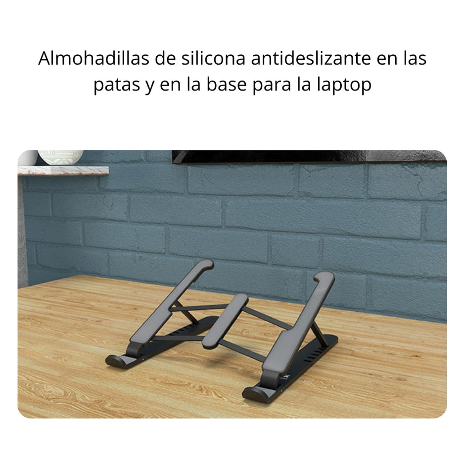 Base Portátil Ergonómica Para Laptop Xtech Xta-130 Plegable 7 Niveles